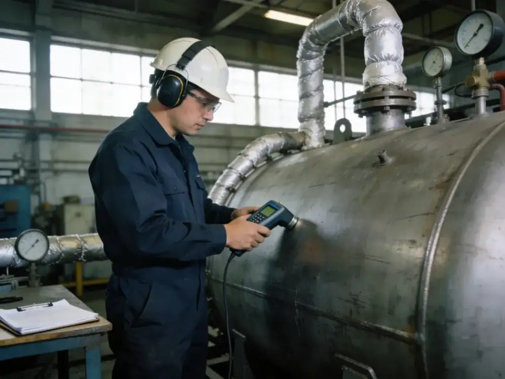 Inspeção NR-13 em compressor de amônia industrial