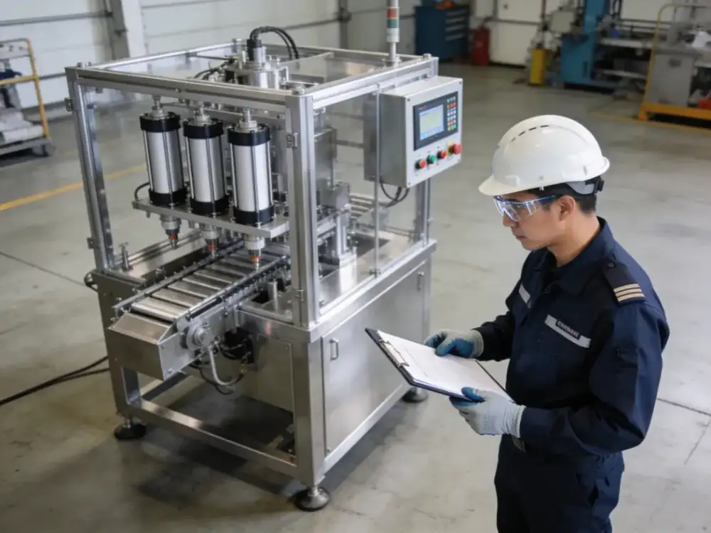 Máquina especial finalizada em verificação final antes da entrega